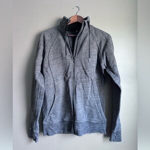 Lululemon Huddle & Hustle Full Zip Athletic Jacket Size 10 Gray | Black